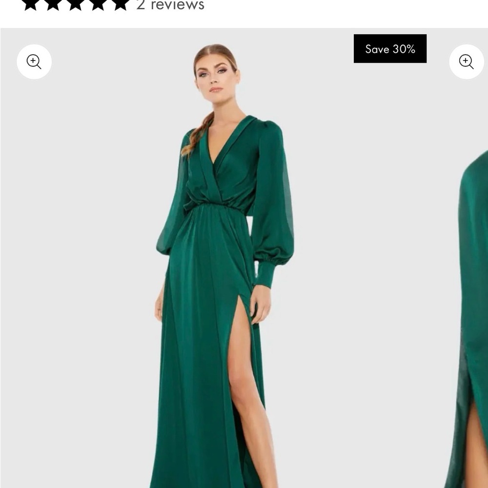 Chic Emerald Long Sleeve Dress